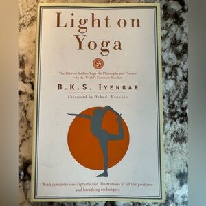 Light on Yoga Paperback - White and Orange